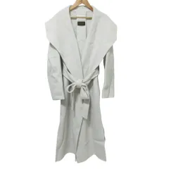 良品 22AW FRAY I.D フレイアイディー JACKAL 140s ビッグカラー ベルテッド ウールコート 1 アイボリー レディース 古着 中古 USED