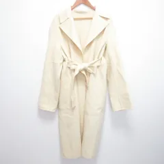 良品 martinique マルティニーク ダブルフェイス ロングコート リボンベルト ライトイエロー レディース 古着 中古 USEDのサムネイル
