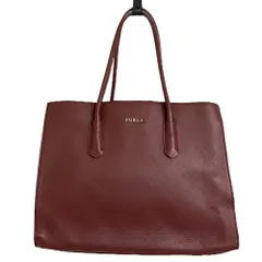 良品 FURLA フルラ レザー トートバッグ ボルドー レディース 古着 中古 USED