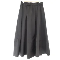 未使用 25SS JOURNAL STANDARD L'ESSAGE ジャーナルスタンダードレサージュ ダブルサテンスカート F ブラック  レディース 古着 中古 USED