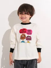 《新品》プレイフルモチーフロンT ブラック 80 90 100 110㎝ Ocean&Ground 子供服 長袖Tシャツ 4646007のサムネイル