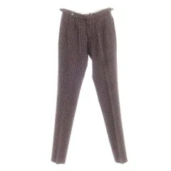 【中古】【未使用】ジーティーアー G.T.A HERRICK ウールポリエステル チェック ドレススラックスパンツ パープルxブラック【サイズ44】【メンズ】のサムネイル