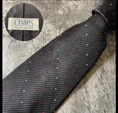 CHAPS RALPH LAUREN ブラック シルク ネクタイ[MSE695]