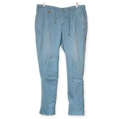 美品 Barbati バルバッティ ストレッチ コットン トラウザーパンツ サイズ52 ライトブルー メンズ 古着 中古 USED