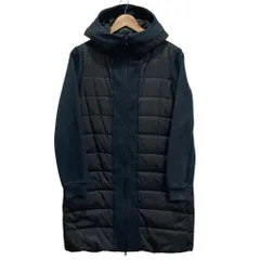 良品 NIKE ナイキ 切替 中綿 パデッドコート ベンチコート S ブラック レディース 古着 中古 USED