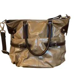TOD'S トッズ  コーティングキャンバス レザーコンビ 2WAY トートバッグ ブラウン レディース 古着 中古 USED