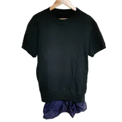 良品 sacai サカイ バックレース フレアドッキング ショートスリーブスウェット16-03077 1 ブラック ネイビー レディース 古着 中古 USEDのサムネイル