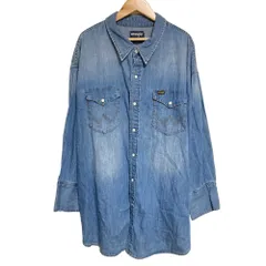 美品 Wrangler ラングラー シップス別注 デニムシャツ WS9266 サイズF ブルー レディース 古着 中古 USEDのサムネイル