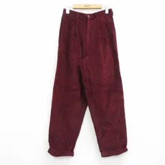 古着 エディーバウアー コーデュロイ パンツ レディース 00年代 00s 太畝 コットン エンジ 26feb21