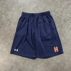 UNDER ARMOUR UA H FOOTBALL アンダーアーマー 法政大学 アメリカンフットボール部 アメフト ハーフパンツ ショートパンツ トレーニングウェア 移動着 ロゴプリント ネイビー 紺 メンズ