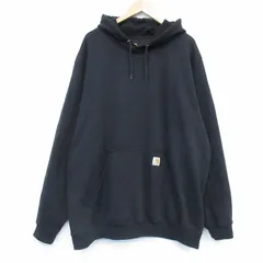 XL/古着 カーハート 長袖 スウェット パーカー メンズ 大きいサイズ ロング丈 黒【spe】 26feb24