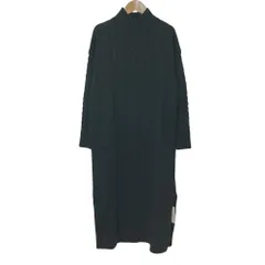 未使用 green label relaxing グリーンレーベルリラクシング ユナイテッドアローズ CFCケーブルニットワンピース F ブラック レディース 古着 中古 USED