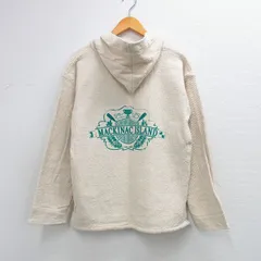 S/古着 長袖 メキシカン パーカー メンズ 90年代 90s MACKINAC コットン 生成り 26feb24