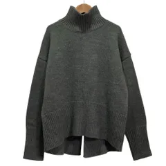良品 ADAM ET ROPE アダムエロペ タートルバックスリットニットプルオーバー F グレー レディース 古着 中古 USED