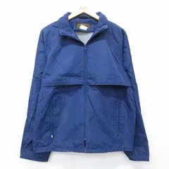 M/古着 エディーバウアー 長袖 ナイロン ジャケット メンズ 90年代 90s ラグラン 紺 内側メッシュ 26feb24