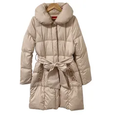 Apuweiser-riche アプワイザーリッシェ ビジューポケット ロングダウンコート サイズ1 ベージュ  レディース 古着 中古 USED