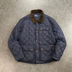 Polo by Ralph Lauren Quilting Jacket ポロバイラルフローレン キルティングジャケット 中綿ブルゾン 襟コーデュロイ ネイビー 紺 メンズ L