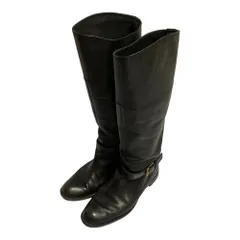 良品 MARGARET HOWELL idea マーガレットハウエルアイデア レザー ロングブーツ 23cm ブラック レディース 古着 中古 USED