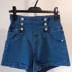 【Heather ヘザー】レディース ハイウエスト　デニムショートパンツ Mサイズ