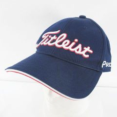 タイトリスト TITLEIST ゴルフウェア HJ6CTR キャップ帽 帽子 青系 ブルー ロゴ 文字 刺繍 ワッペン ベルクロアジャスター