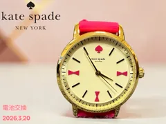 ★ kate spade NEW YORK ケイトスペード ニューヨーク レディース腕時計 ピンクラバーベルト ゴールドカラー ks-1yru0870