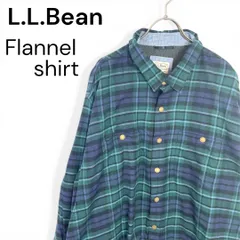 t2392 海外古着   90s L.L.Bean エルエルビーン　ヘビーウェイト　裏地付き  ネルシャツ チェック柄