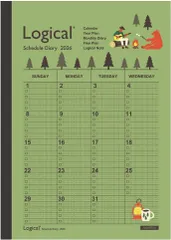 未使用品 ナカバヤシ 2026 ロジカルダイアリー 月間ブロック A5 キャンプ NS-A502-26AS1【送料無料】【メール便でお送りします】代引き不可