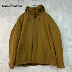 Arnold Palmer アーノルドパーマー ブラウン系 マウンテンパーカー フーデッド ジャケット ブルゾン 傘ロゴ ワンポイント 刺繍 7006412021-85 T4193 ジップアップ 綿 ポリエステル 茶色 ブラウン ★ ◇■
