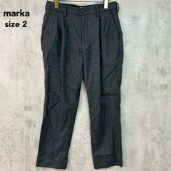marka マーカ ウール スラックス パンツ グレー  M17D-12PT01C テーパード トラウザーズ ボトムス ズボン 日本ブランド ボトム 日本製 国内正規品 100% 100％ キュプラ シンプル ミニマル size2 ★ ■■のサムネイル