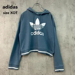 adidas アディダス DH2943   Active Icon Hoodie ブルー系 ショート丈 スウェット パーカー 長袖 トレフォイル ロゴ カットソー リブ切替 スポーツ ストリート レディース トップス カジュアル サイズXOT ★ ■◇
