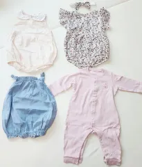 ベビー服 女の子 ボディスーツ 4枚まとめ
