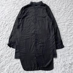 美品 希少デザイン markaware リネン ロングシャツ ブラック - メルカリ