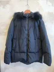 ブラック フード ファー ダウン アウター 66