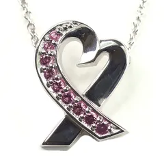 ティファニー Tiffany&Co. パロマ・ピカソ ラビング ハート ペンダント ピンクサファイア 750 K18WG ホワイトゴールド 【中古】Aランク