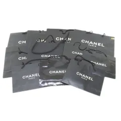 シャネル CHANEL 11枚セット 紙袋 ショッパー ショップ袋 純正 付属品 ロゴ サイズ違い 黒系 ブラック