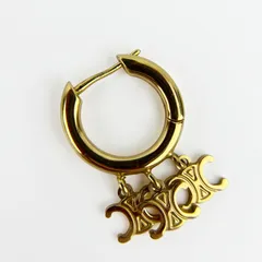 CELINE セリーヌ 片耳ピアス アクセサリー ピアス トリオンフ ゴールド ヴィンテージ レディース【中古】のサムネイル