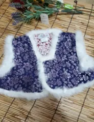 キッズ 花柄 ファー ベスト ベスト 中
