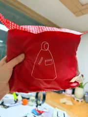 IKE レインコート 赤 チェック