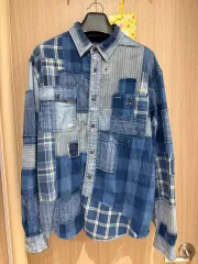ポロ Indigo パッチワーク シャツ XL 110