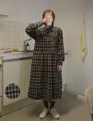 チェック シャツ ロング丈 ONE PIECE