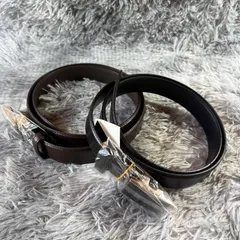 新品未使用　エレガンス ベルト レザー ガチャベルト ブランド ビジネス 小物 黒 茶 2本 セット メンズ ブラック YS26C-117