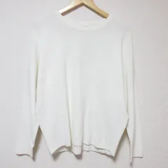 美品 GALERIE VIE ギャルリーヴィー トゥモローランド シーアイランドコットン クルーネックプルオーバー カットソー S ホワイト レディース 古着 中古 USED