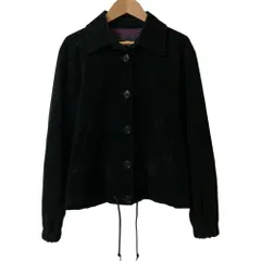 美品 PS Paul Smith ピーエスポールスミス カラーストレッチコーデュロイ ジャケット ブルゾン 40 ブラック レディース 古着 中古 USED