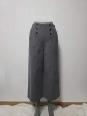 4) SO WOOL 쏘울 ウール ワイド 8分 パンツ 44
