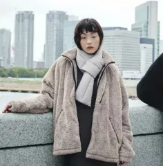 M 新品) UNIQLO x NEEDLES フリース ジャケット ベージュ ユニニードルズ