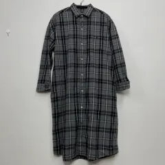 ジムフレックス Gymphlex グレー CHECK フランネル シャツワンピース ロング丈ワンピース 12