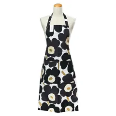 新品 マリメッコ marimekko エプロン ピエ二 ウニッコ ホワイト ダークグレー 75550 075550 819 北欧雑貨 北欧デザイン ネコポス