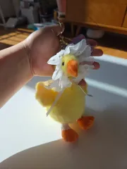 ひよこ ぬいぐるみ キーホルダー 黄色 レース 装飾