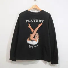 PLAYBOY INDEPENDENT (M) プレイメイト スウェット 黒 プレイボーイ メンズ トップス K3-128のサムネイル