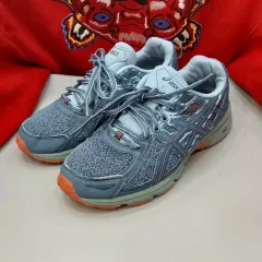 アシックス GEL レディース スニーカー グレー/オレンジ 240mm